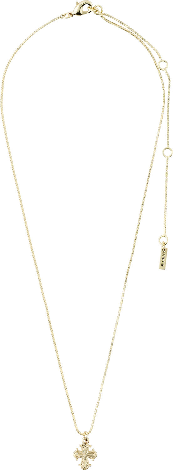 DAGMAR mini-kors halsk&aelig;de guldbelagt