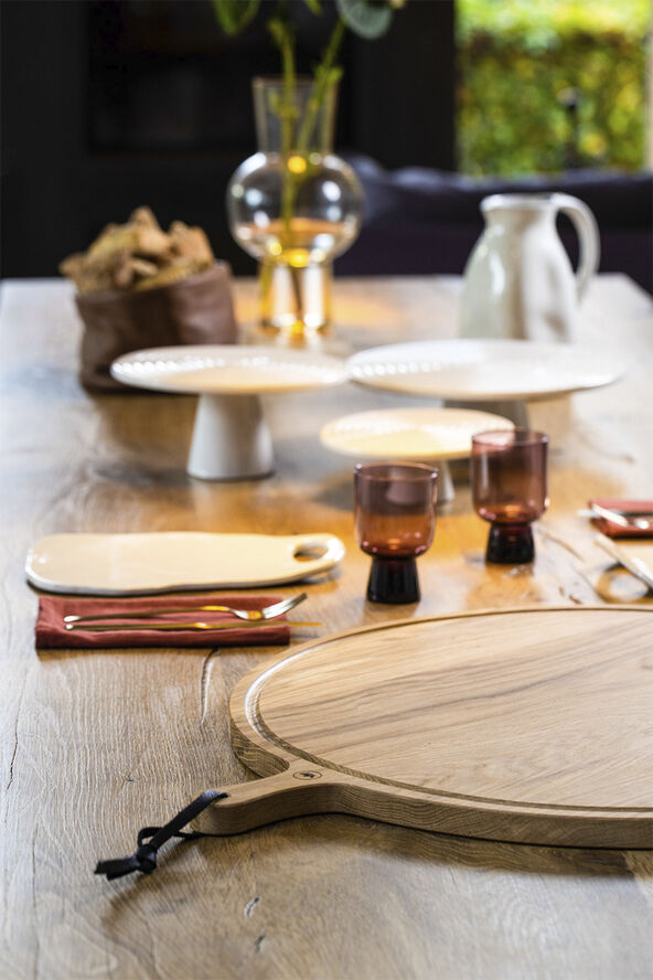 Skærebrætter i massiv eg XL Round