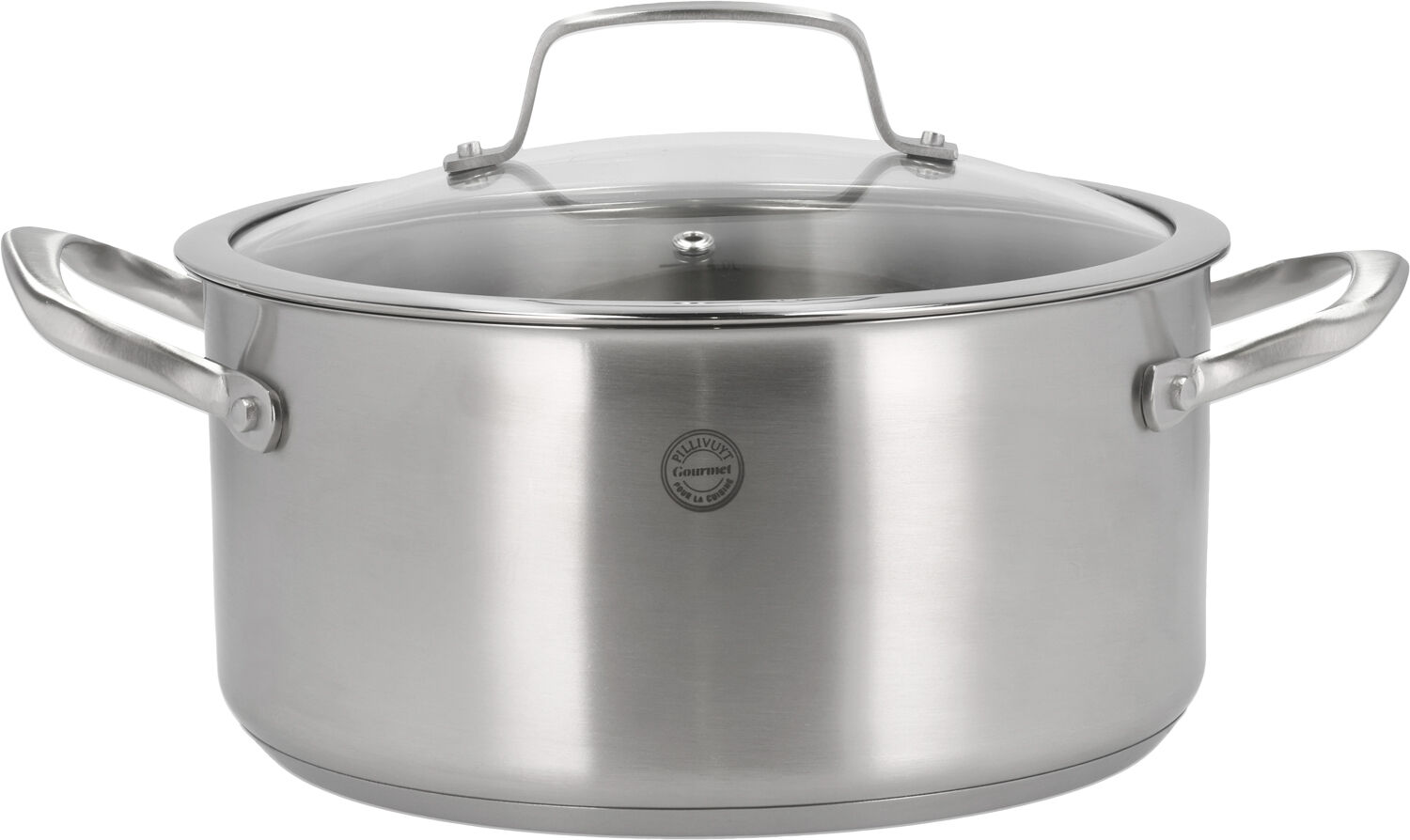 Gryte med glasslokk Roya 5,2 liter 24 cm Rustfritt st&aring;l