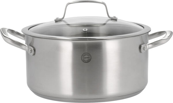 Gryte med glasslokk Roya 5,2 liter 24 cm Rustfritt stål