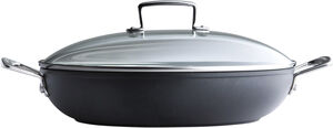 Sautegryde m/nonstick og glaslåg 30 cm