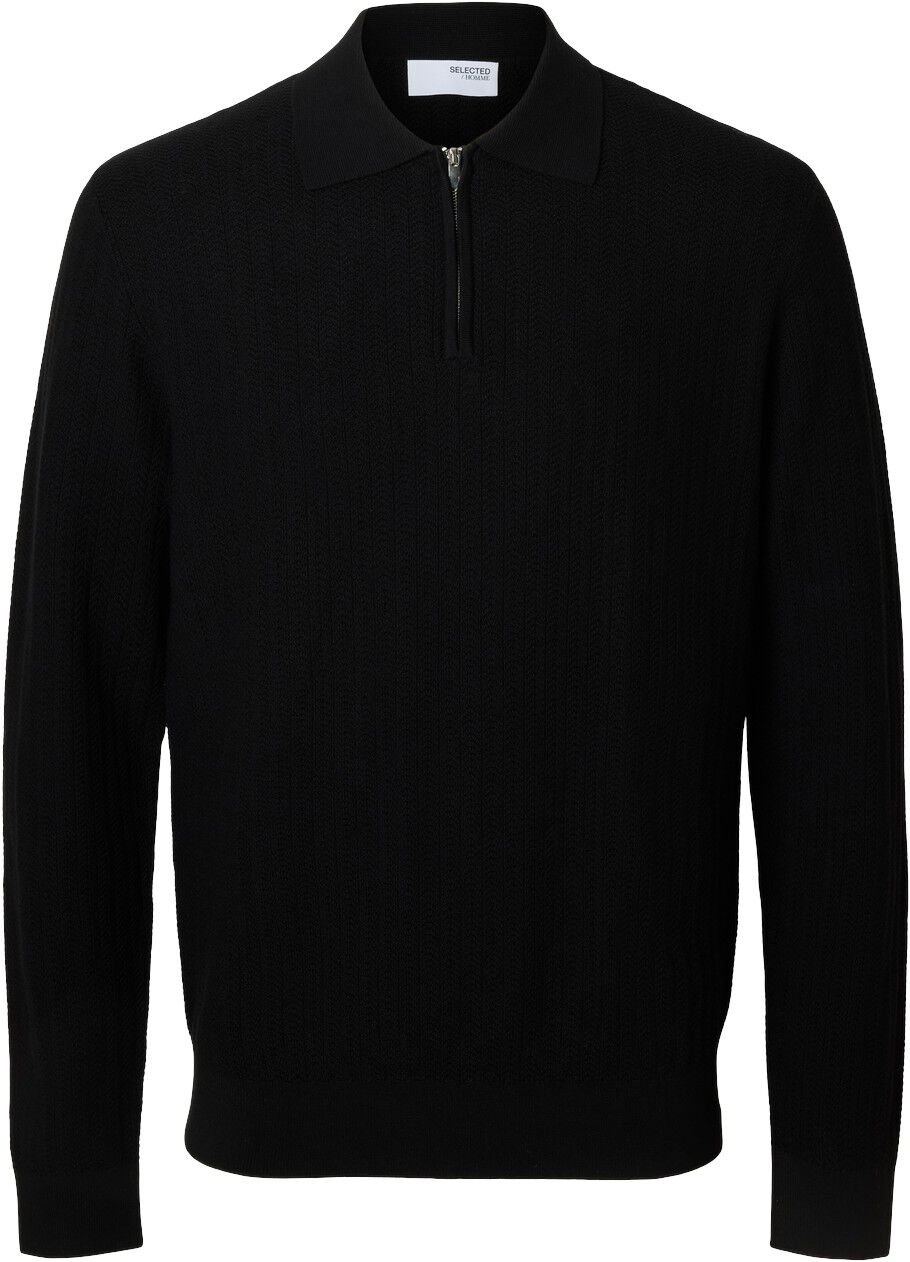 SLHCRAN LS KNIT STRUCTURE HALF ZIP