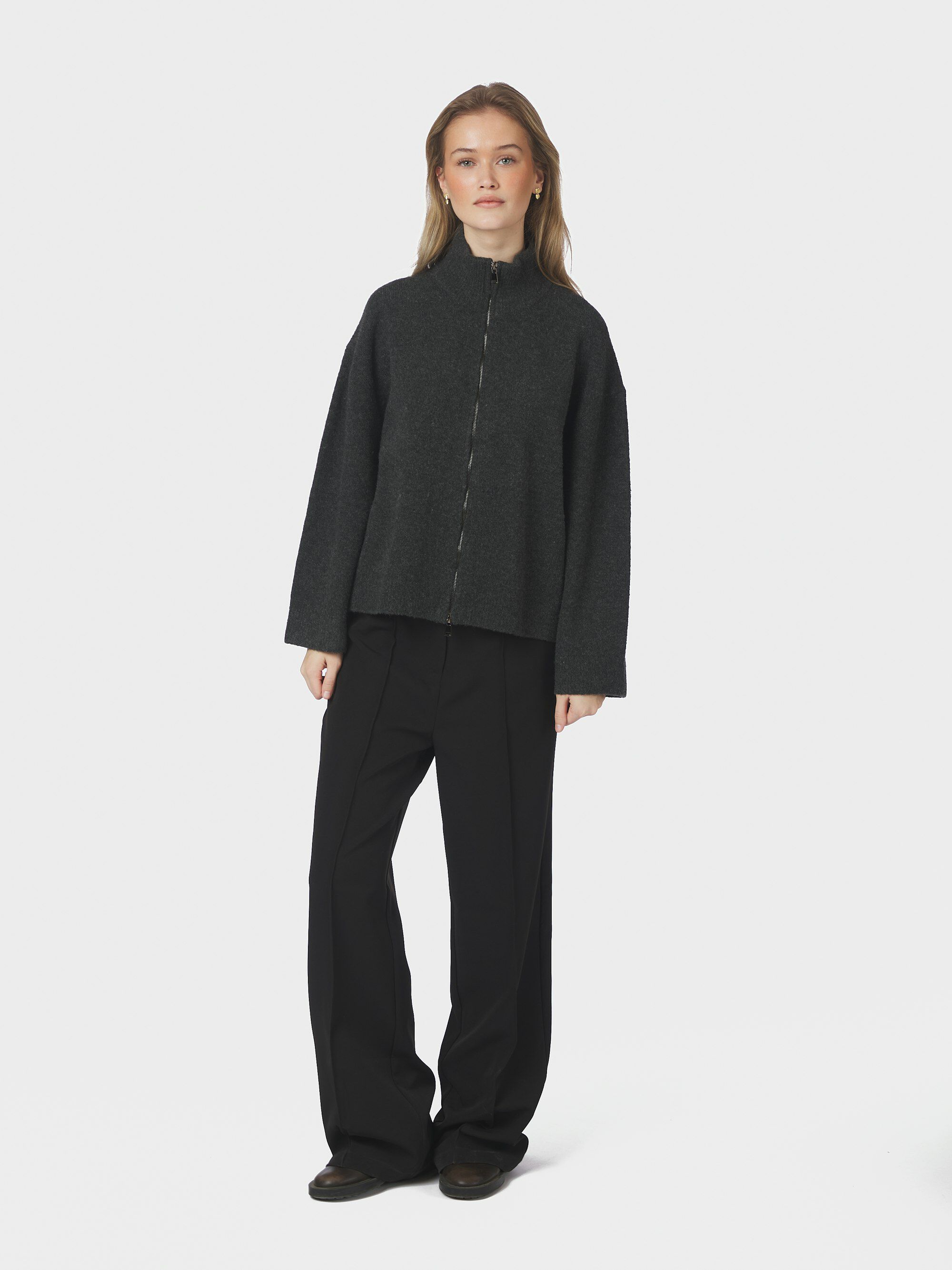 Asley Zip Knit Cardigan