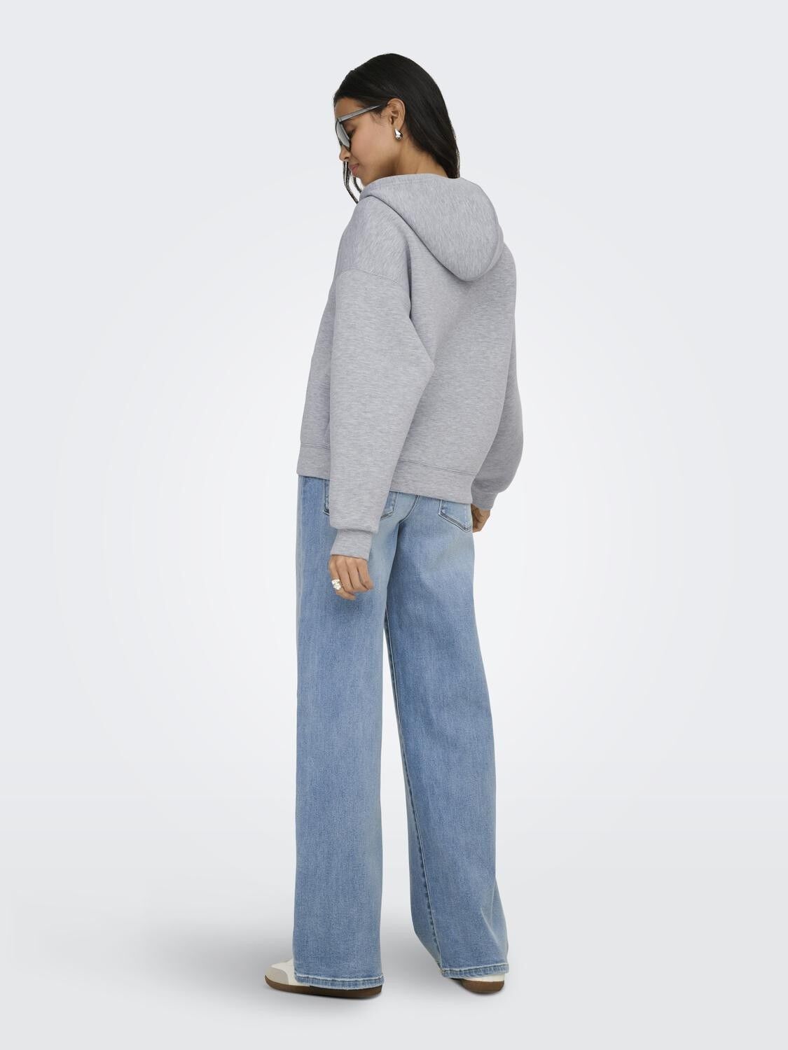 Onlnaomi L/S Two-Way Zip Hoodie Cs Swt