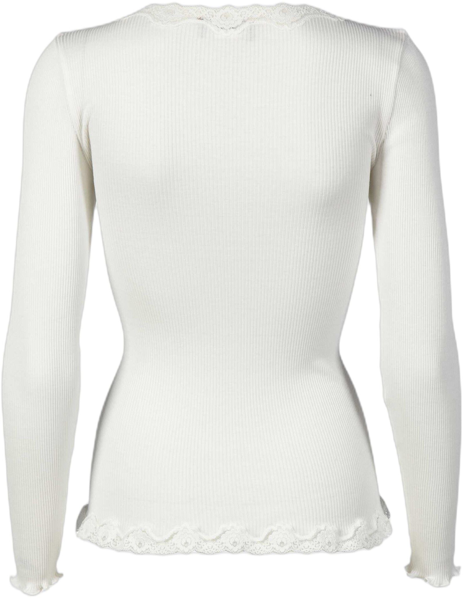 Silk cardigan w/ lace