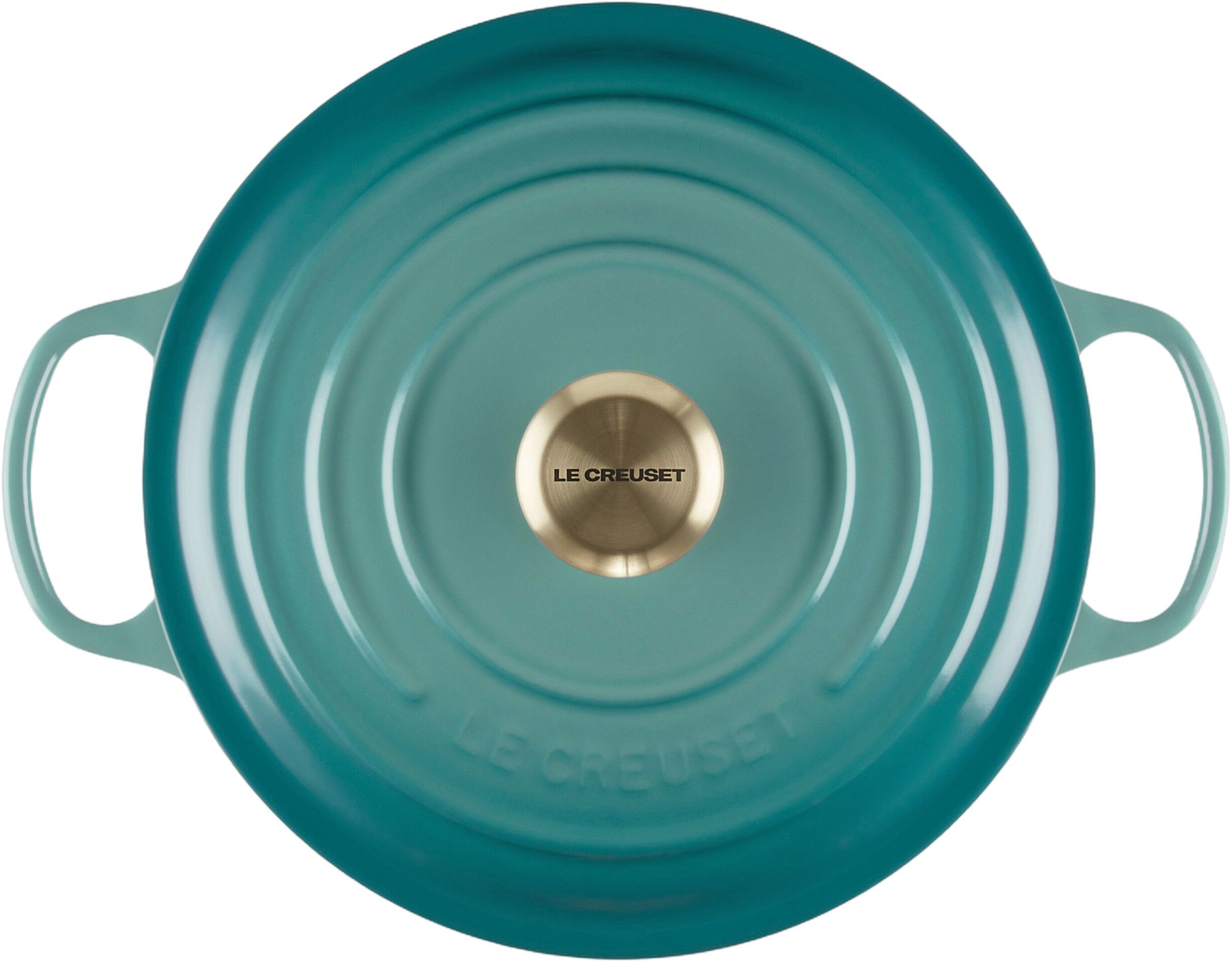 Le Creuset Signature st&oslash;bejern rund gryde 26cm Bleu Riviera