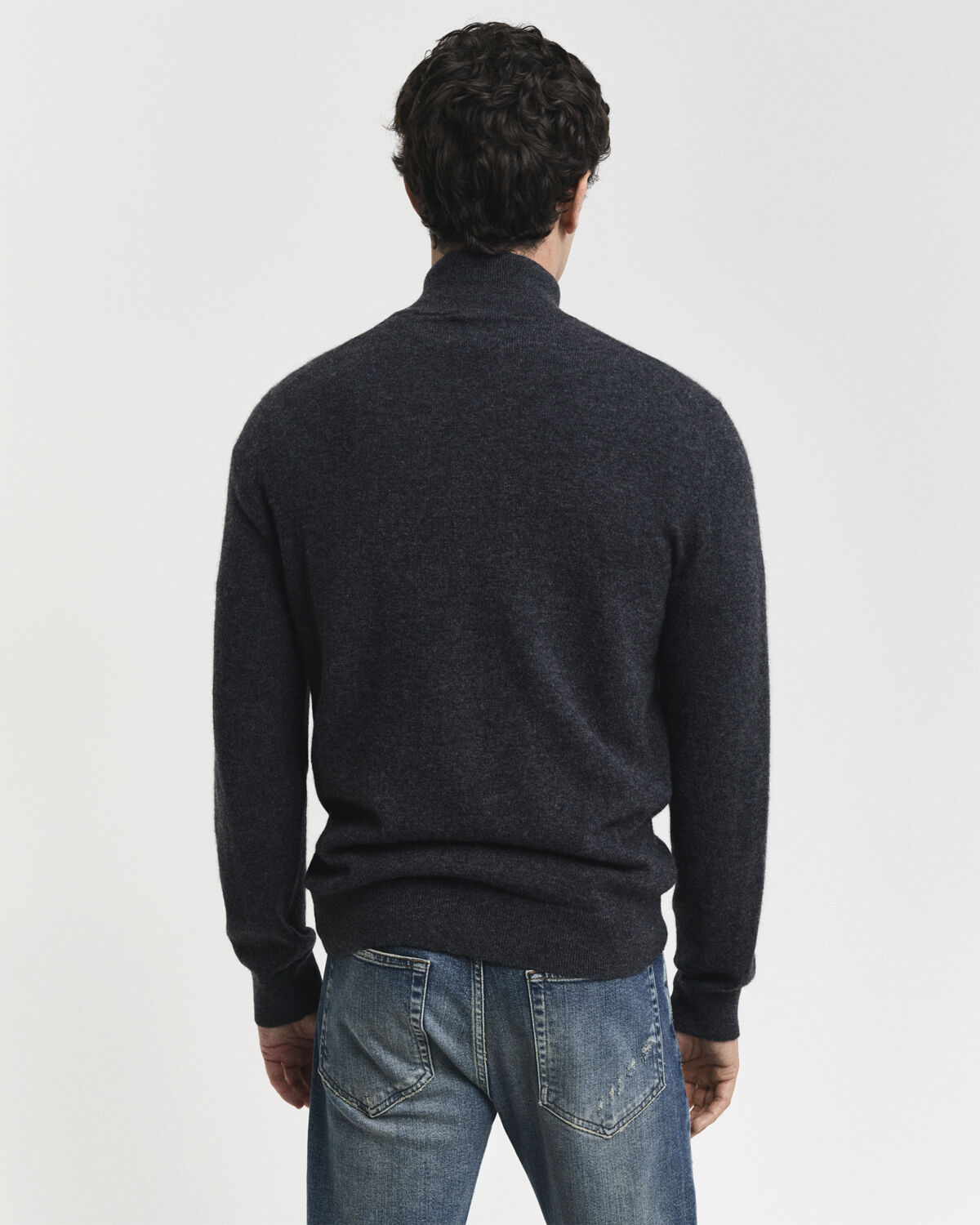EXTRAFINE LAMBSWOOL ZIP CARDIGAN