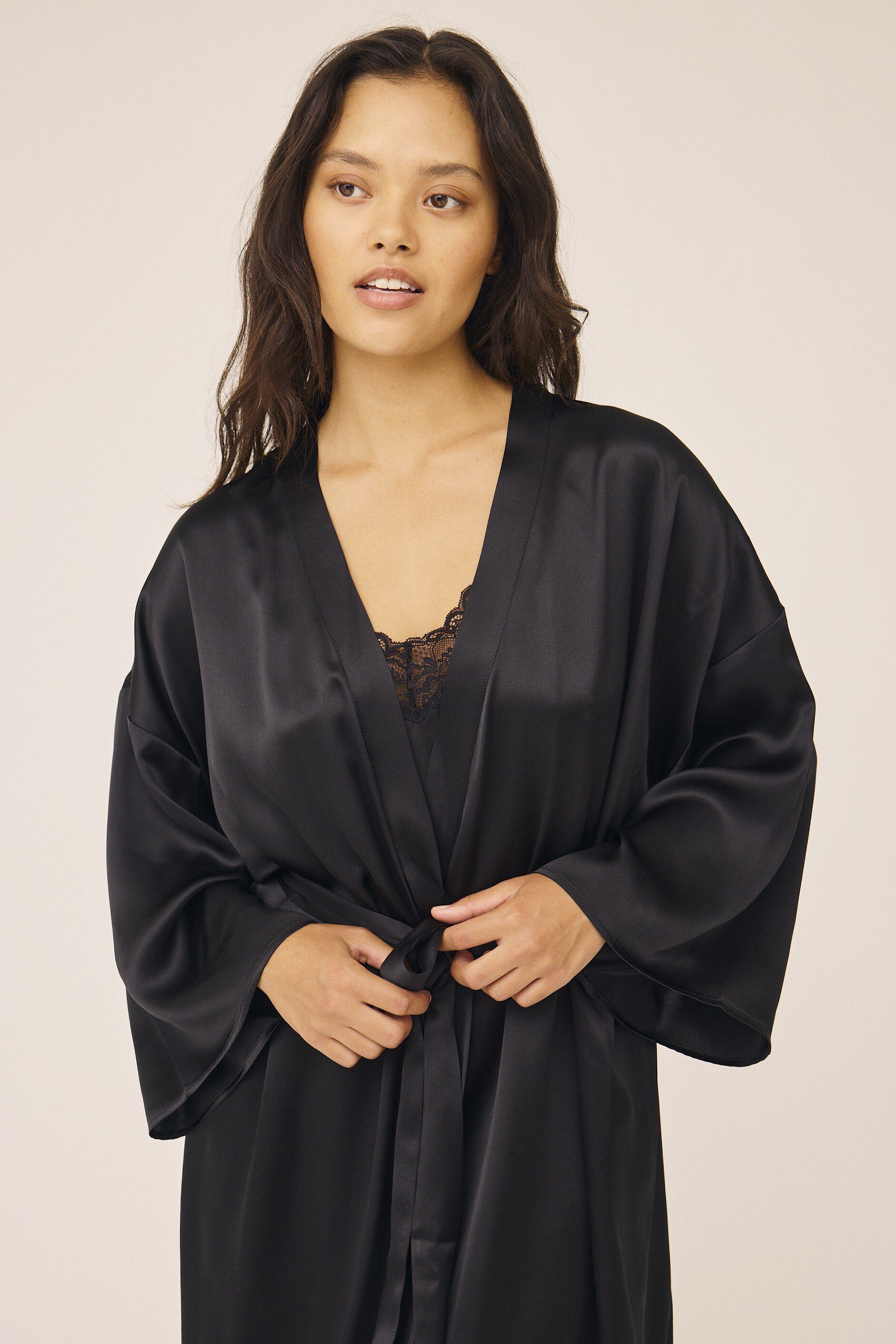 Moon 14 G - Long Kimono, 100% Silk