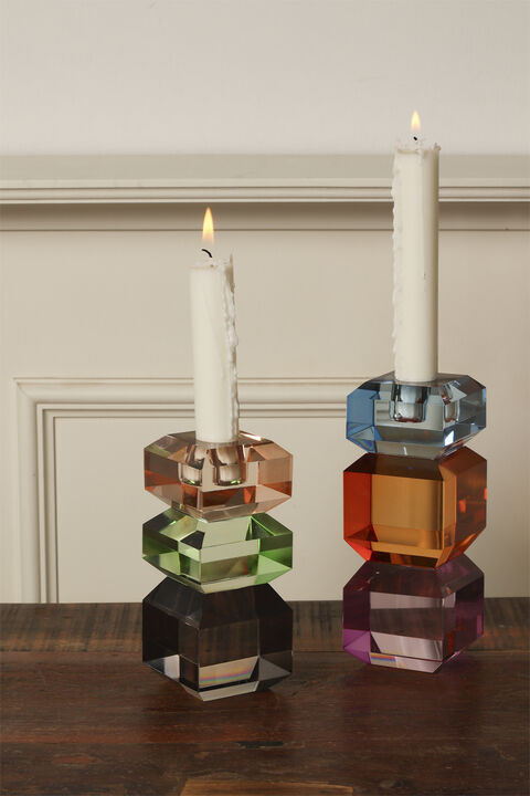 Krystal stage, violet/rav/kobolt, 15x6x6 cm