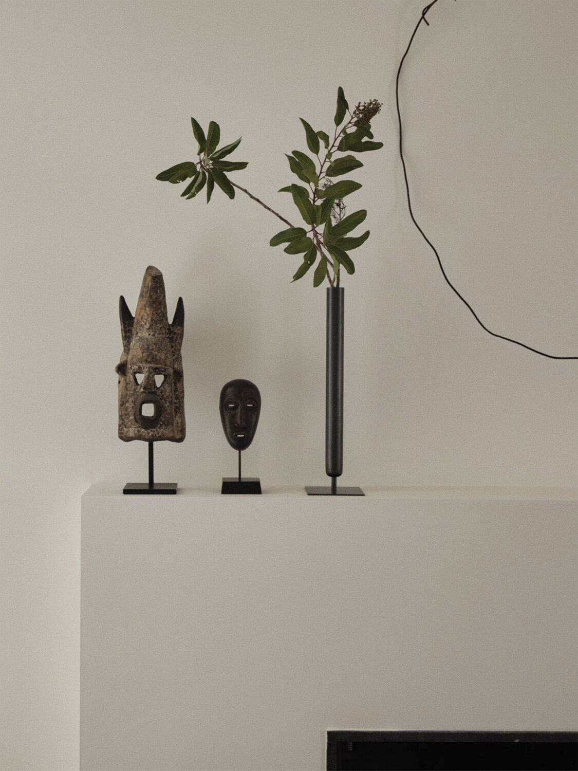 Stance Vase, H40, Bronzed Brass