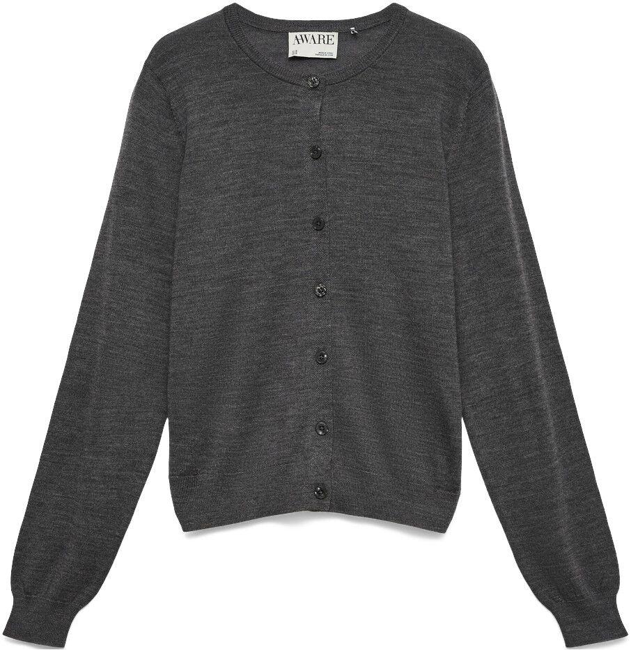 Awcara Ls O-Neck Wool Cardigan Noos