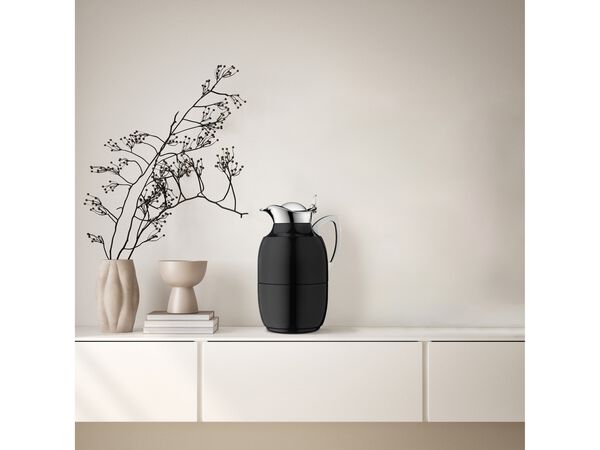 Termokanne Juwel 1 liter Blank svart Rustfritt stål