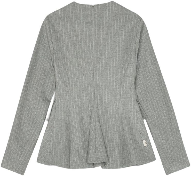 PEPLUM TOP WITH LONG SLEEVES