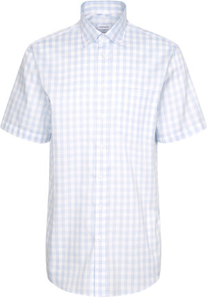 Business Shirt Regular Short sleeve Button-Down-Collar Check