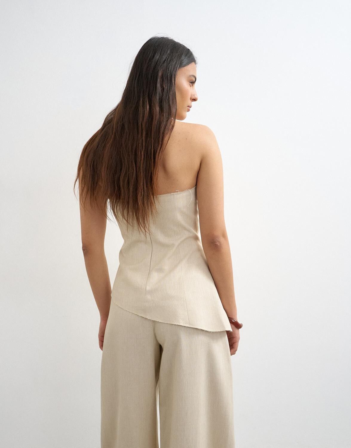 Tssina Assymetric Bandeau Top Wvn