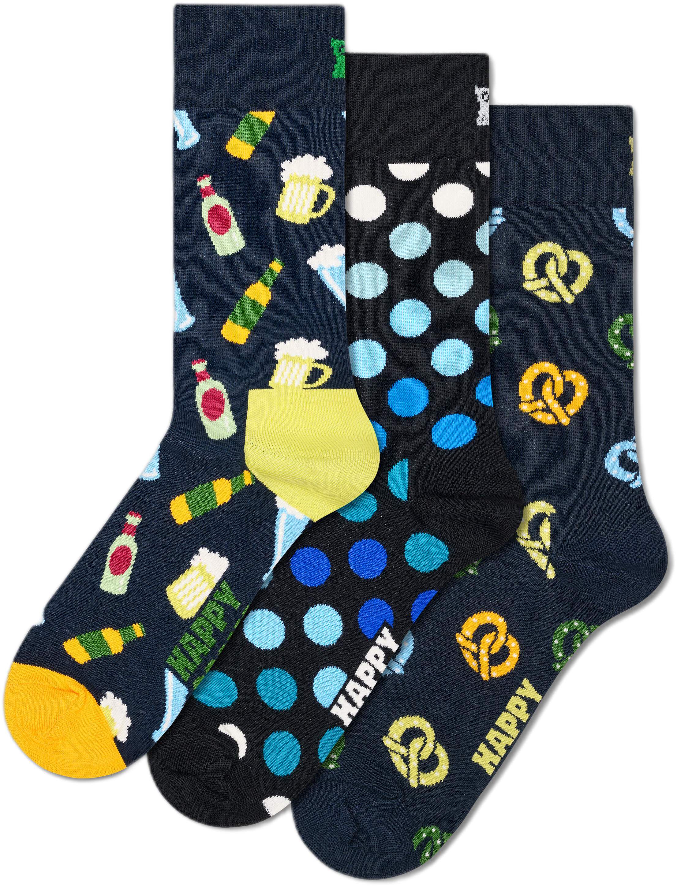 3-Pack Beer & Pretzel Socks