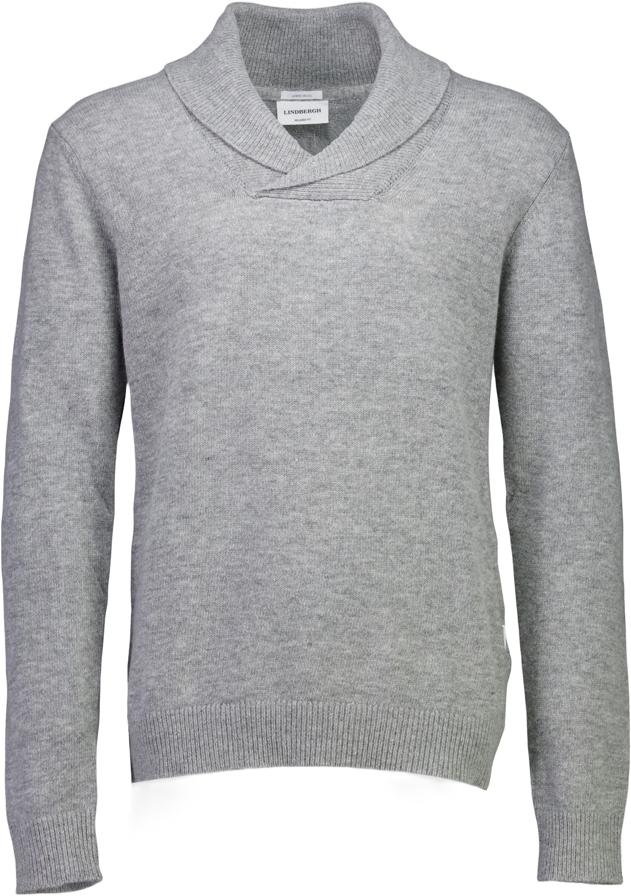 Lambswool shawl collar knit