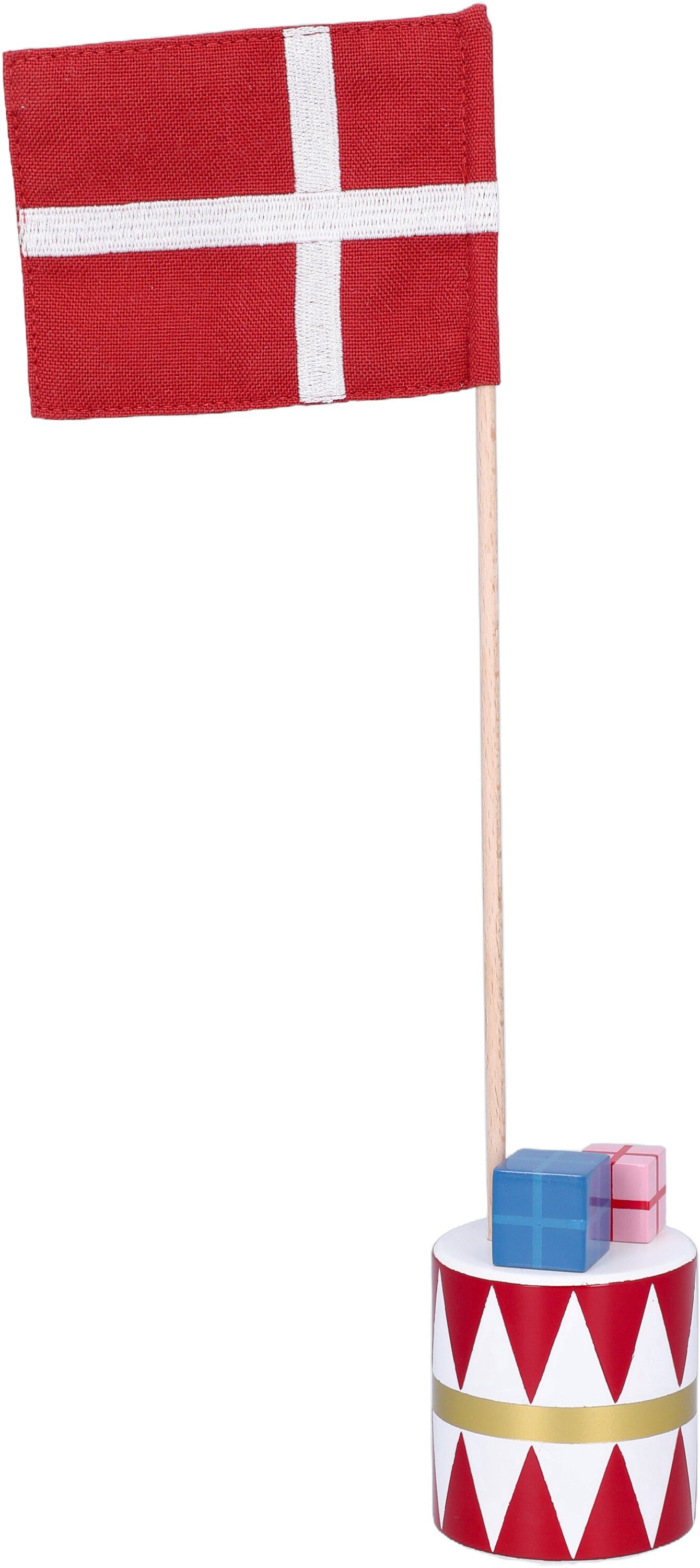 Bordflag dansk H30 cm r&oslash;d/hvid