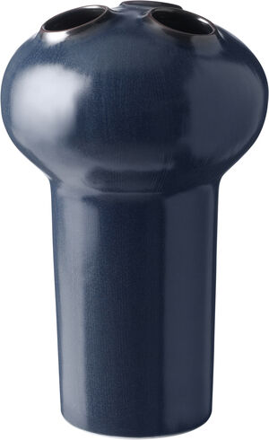 Trio, vase, mørk blå, 11 cm