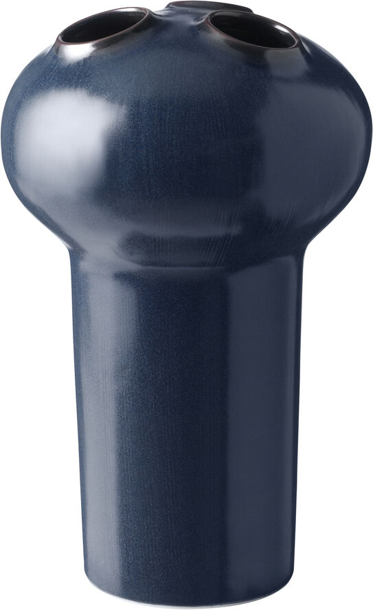 Trio, vase, mørk blå, 27 cm