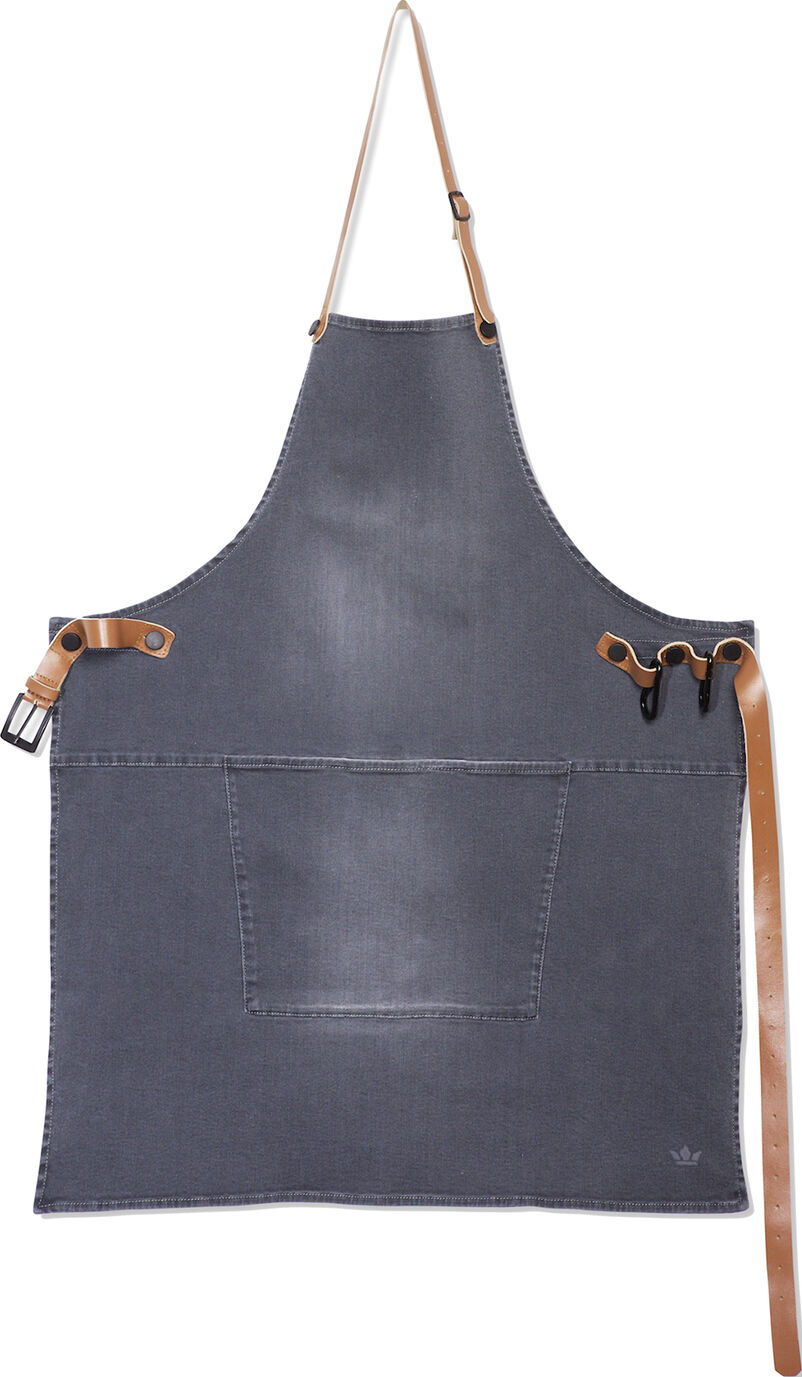 Demin forkl&aelig;de BBQ Style Apron Washed Grey