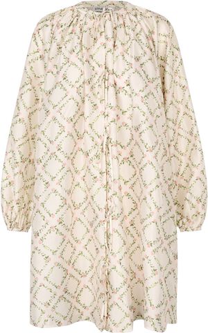 2519 Flat Texture Viscose, Ruffled Romantic Mini Dress