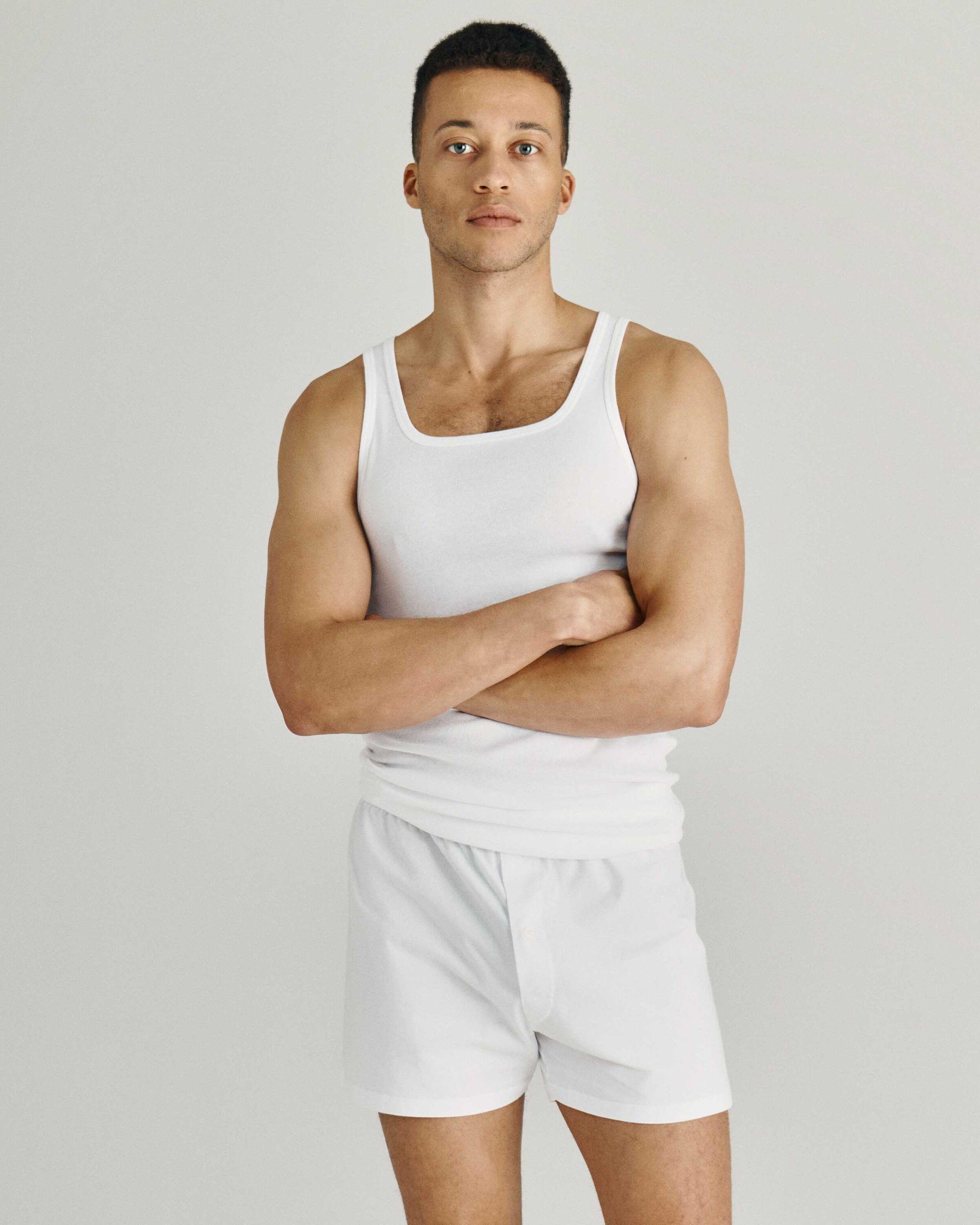 Tanktop Fine Rib Pure Cotton