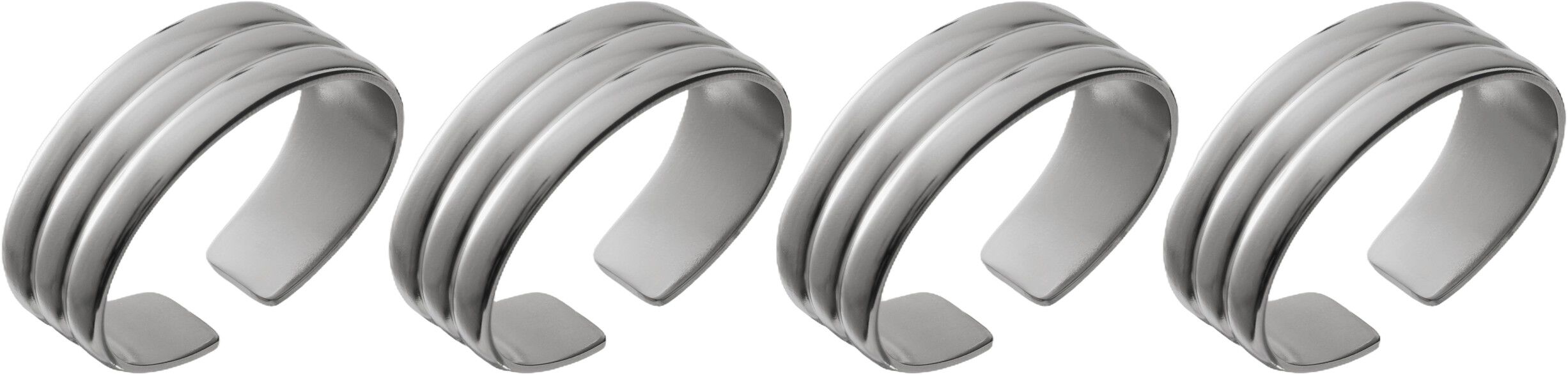 Serviettring Thebe Edition 2024 4 stk. Blankt st&aring;l Recycled