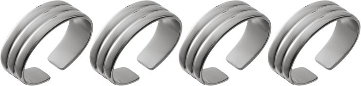 Serviettring Thebe Edition 2024 4 stk. Blankt stål Recycled