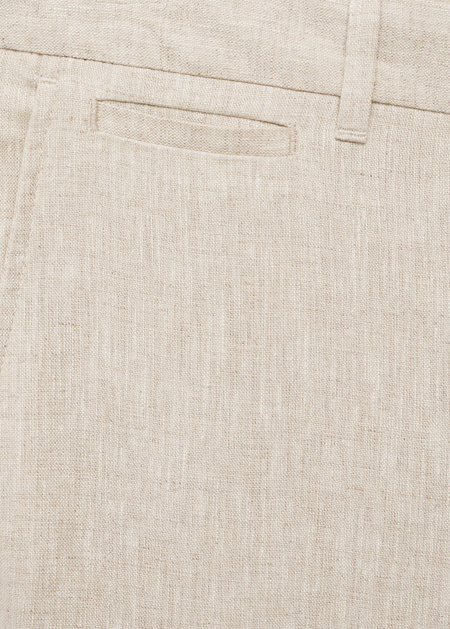 Slim-fit 100% linen trousers