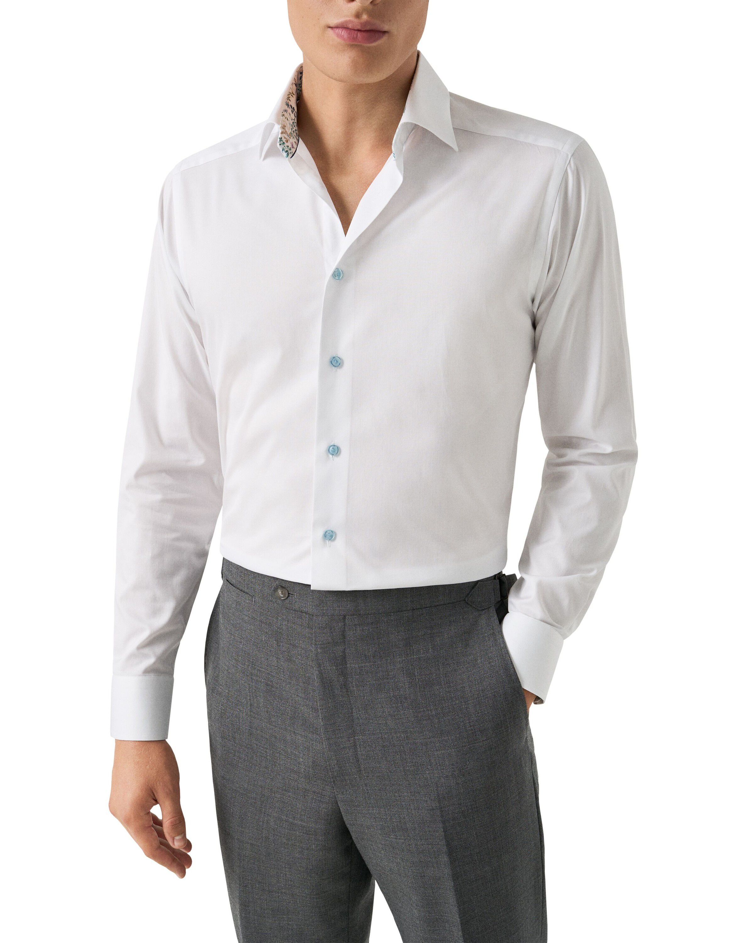 Contemporary Fit Floral Effect Signature Twill Shirt