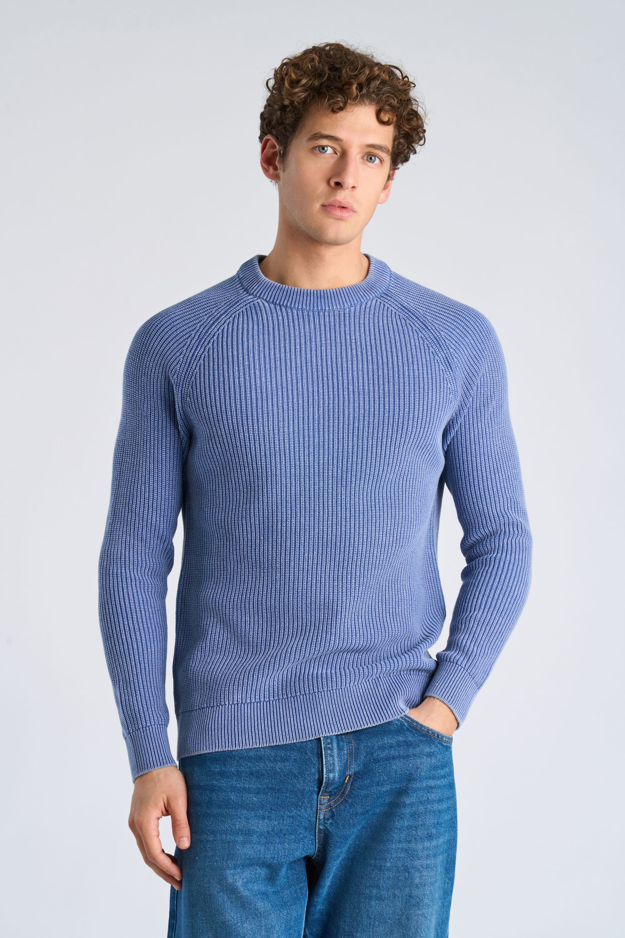 Recycled acid crew neck L/S