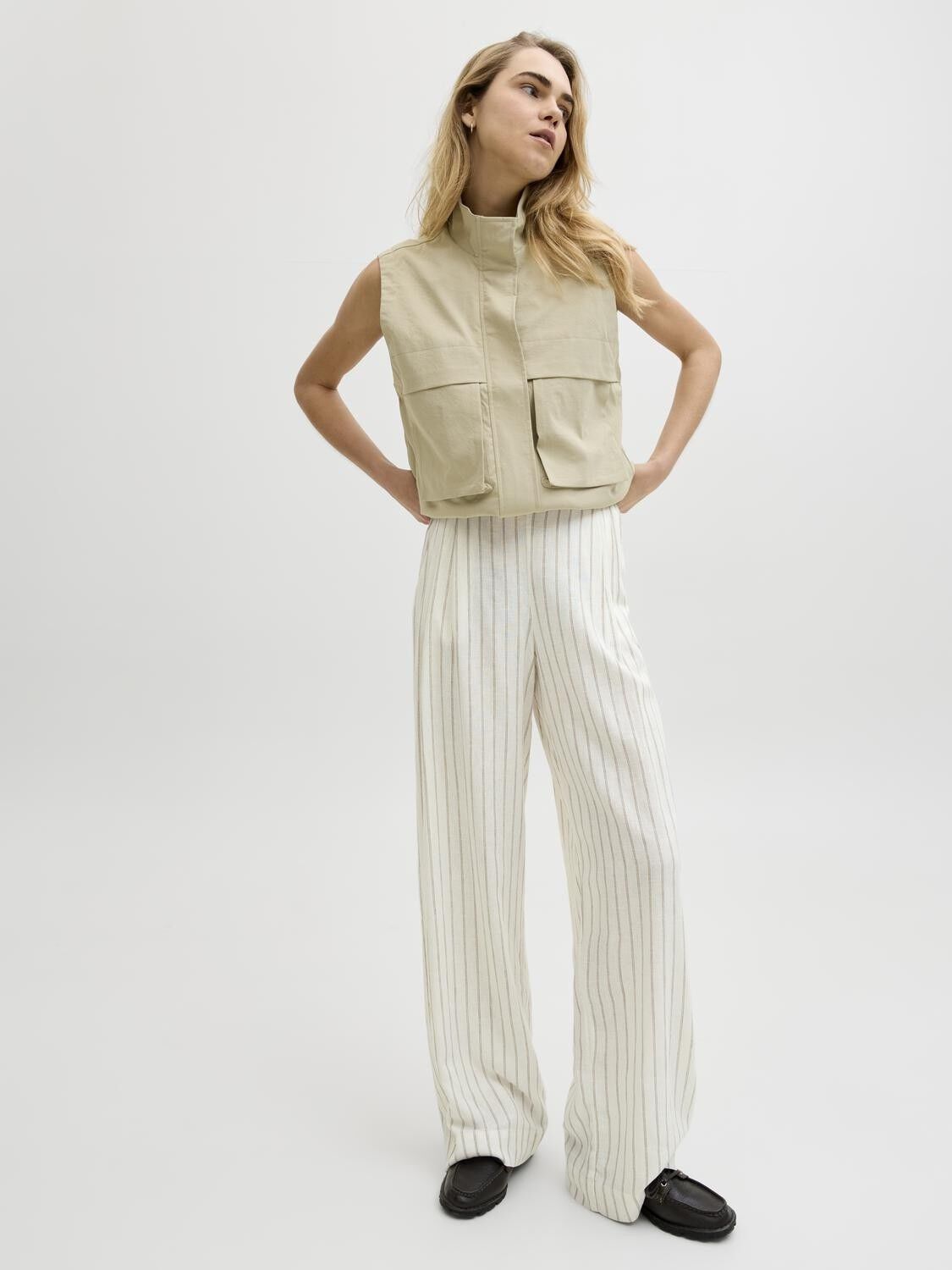 Jxalmira Linen Blend Hw Pant Wvn Ln