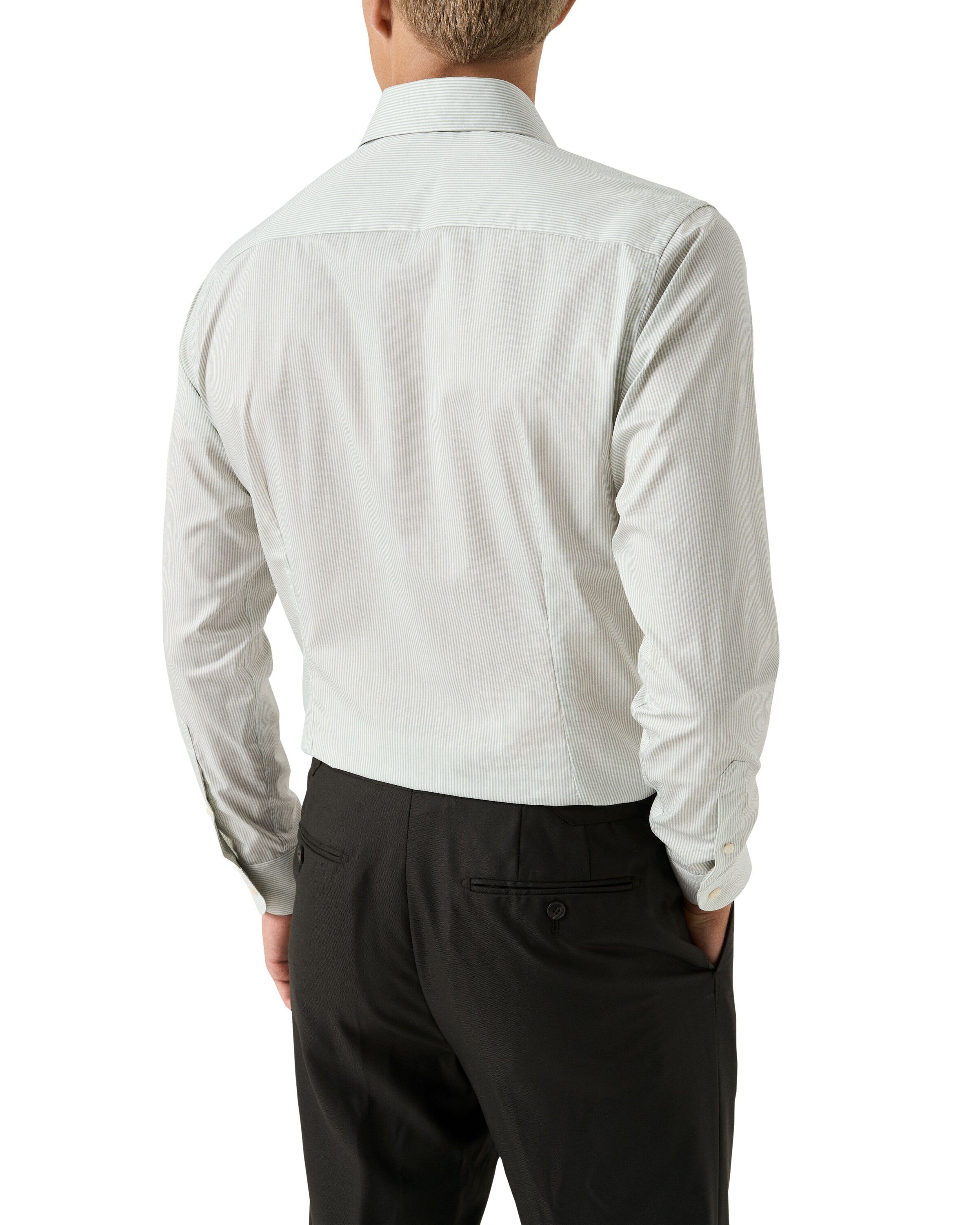 Slim Fit Striped Melange Twill Shirt