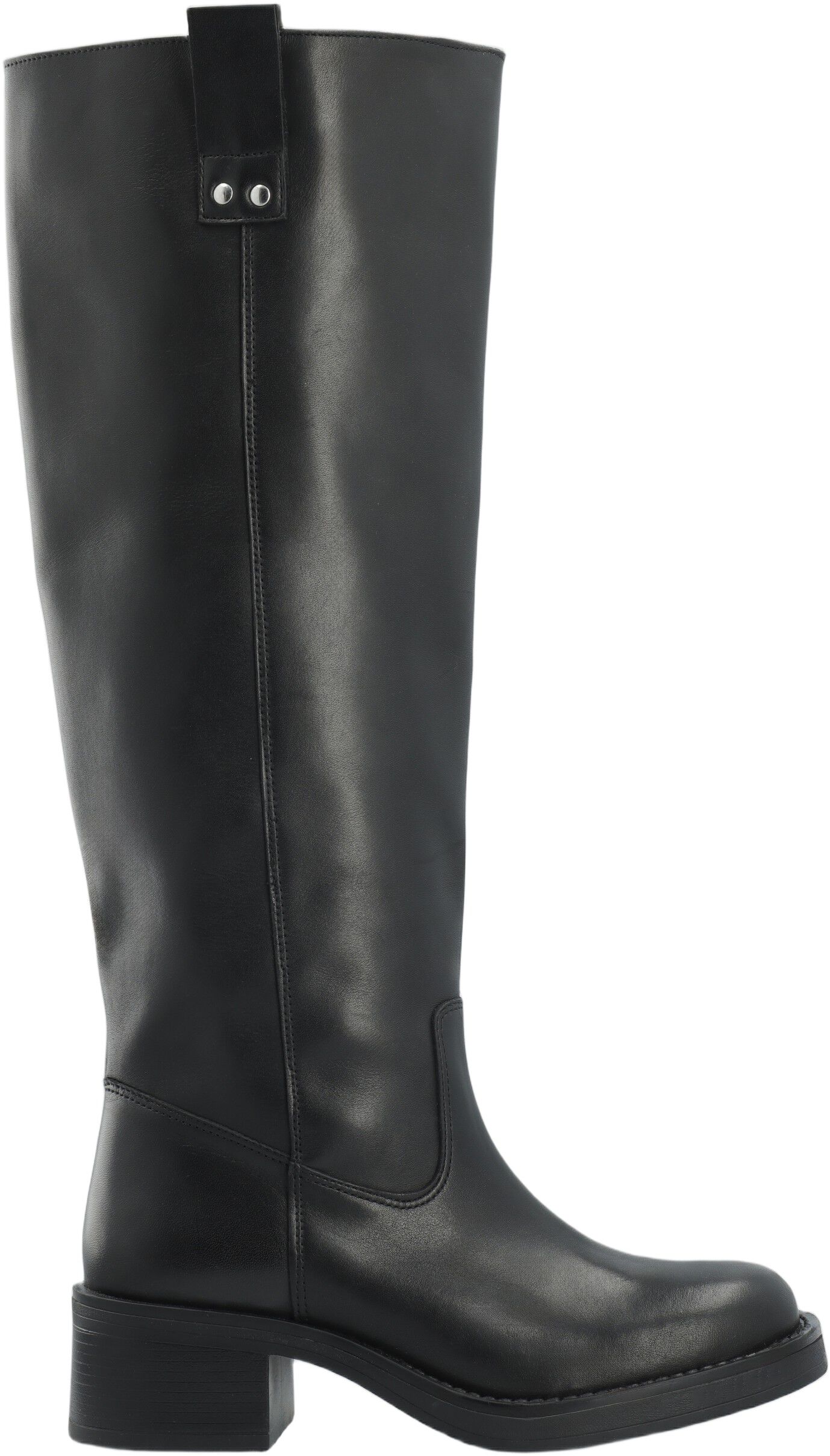BIAMARY Knee High Pull On Boot Smooth Leather
