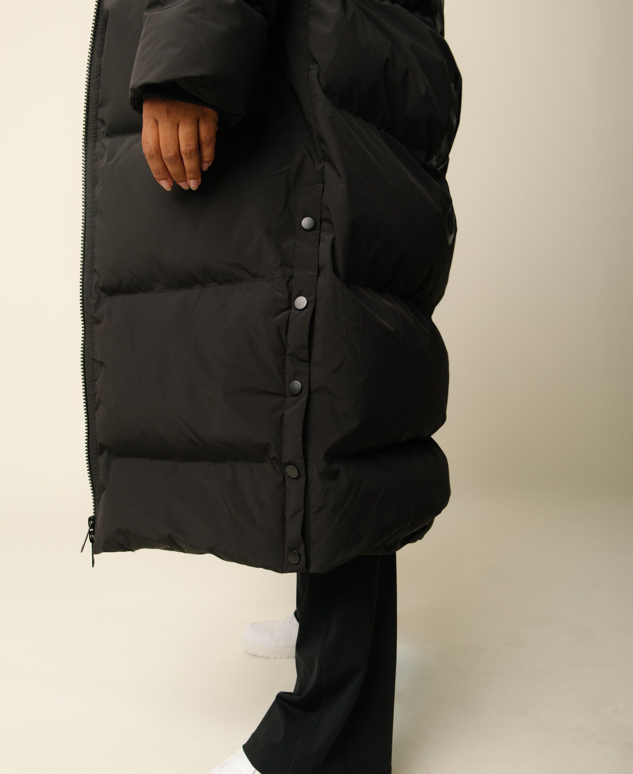 Perma Puffer jacket long - Nero