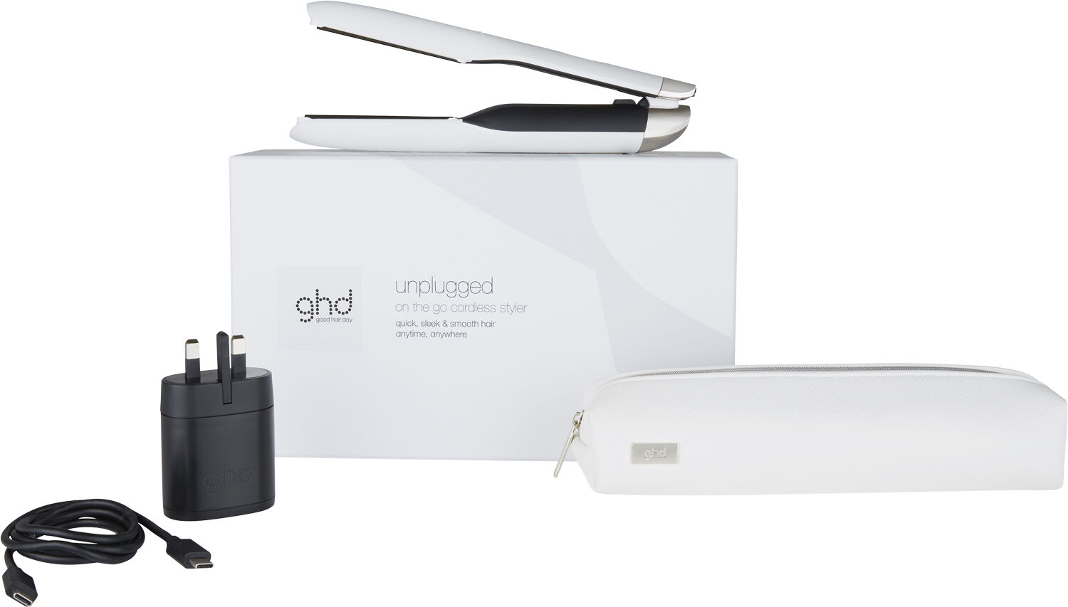 ghd Unplugged Styler White