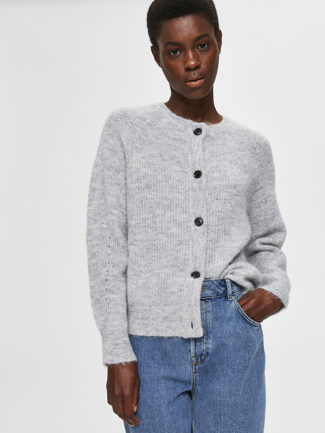 Slflulu Ls Knit Short Cardigan Noos