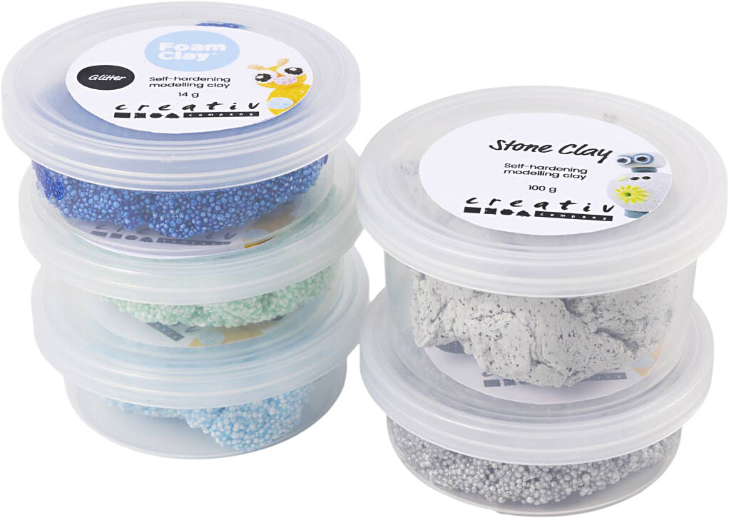 Stone Clay Mix, bl&aring;/gr&oslash;n harmoni