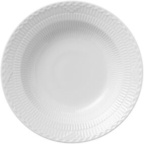 Hvid Halvblonde 21 cm. dyb tallerken