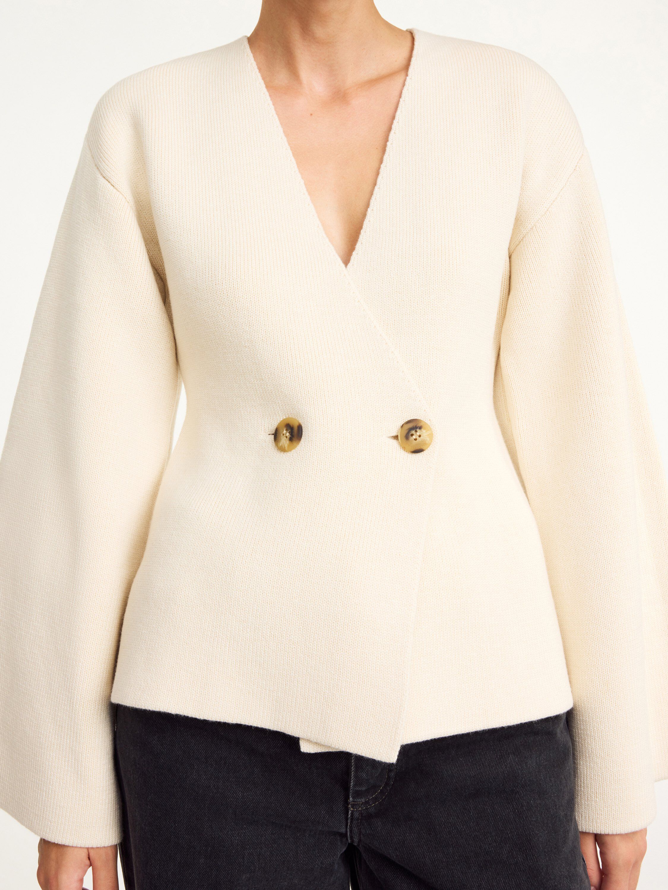 Tinley cardigan i ullblanding