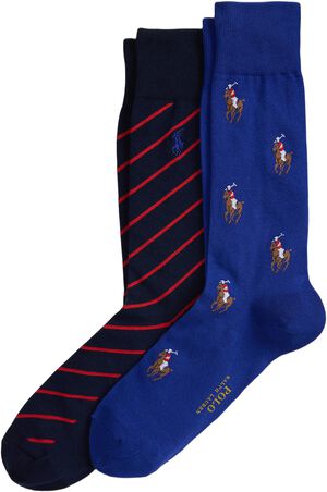 Signature Pony & Striped Sock 2-Pack