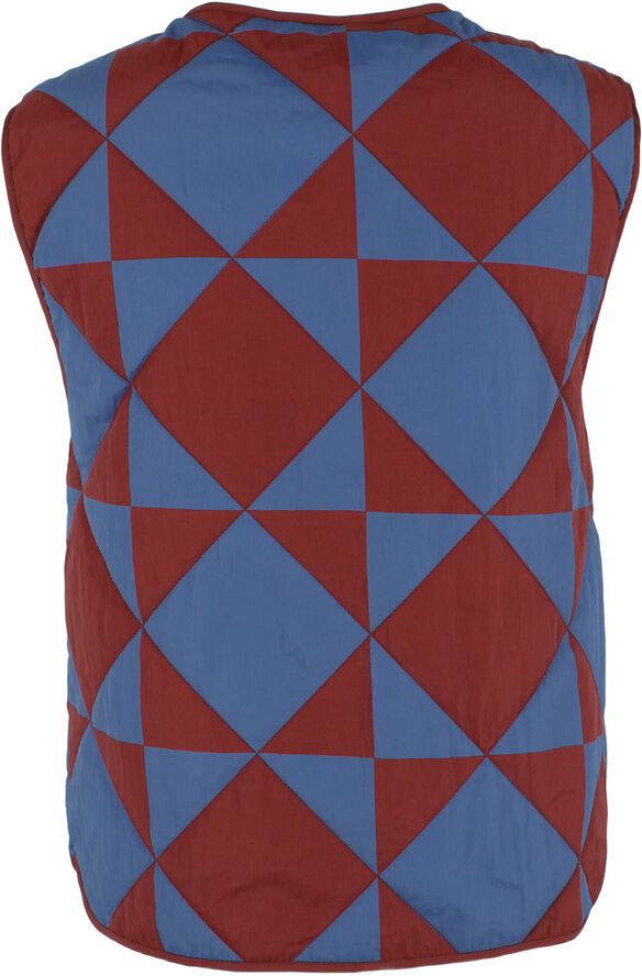 Danefield AOP Thermo Vest Dk Brick/Warm Blue DIAMETRIC