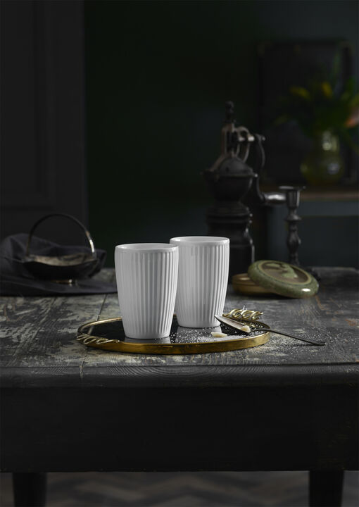 "Termosmugg Plissé 25 cl 8 x 12 cm 2 st Vit"