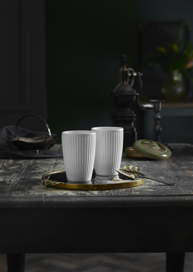 "Termosmugg Plissé 25 cl 8 x 12 cm 2 st Vit"