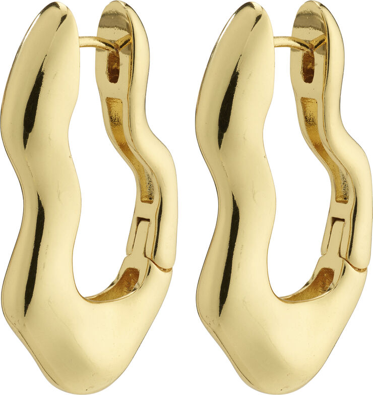 LOULIA recycled wavy earrings gold-plated