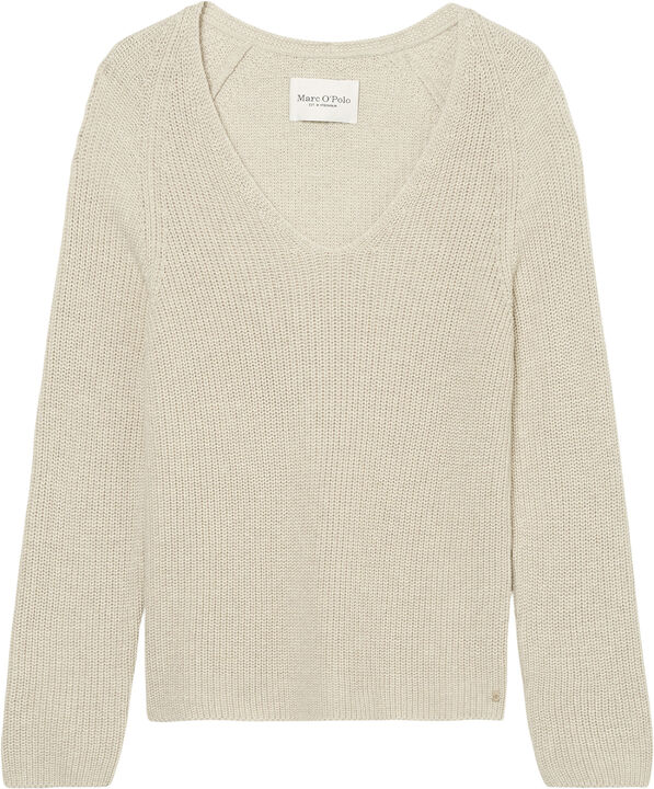 Cotton Pullover, V-neck