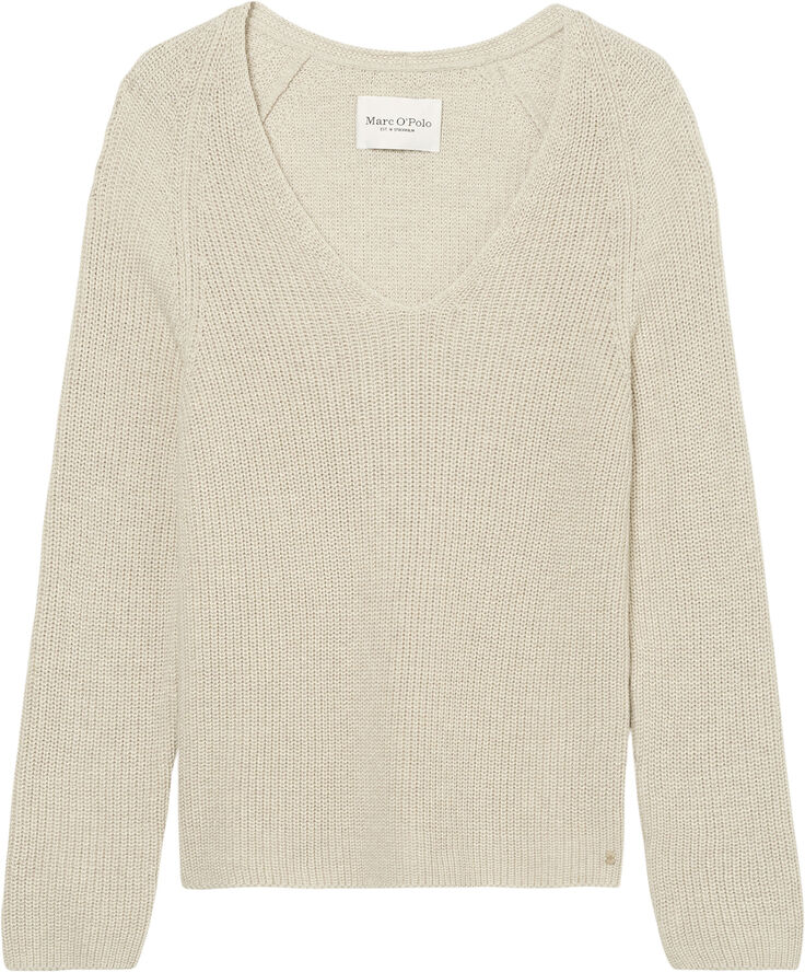 Cotton Pullover, V-neck