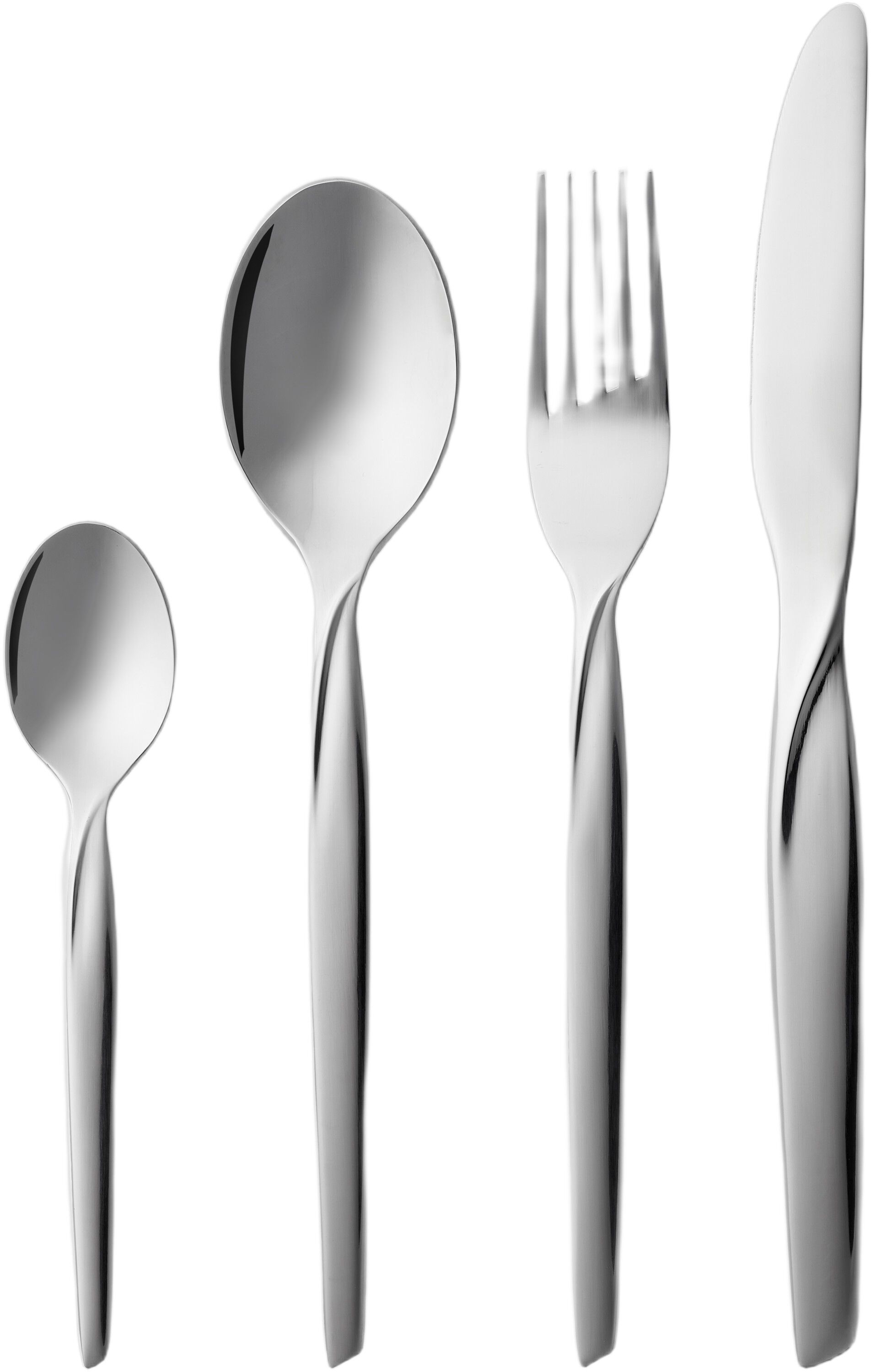 Bestikksett Twist 16 deler Blankt st&aring;l