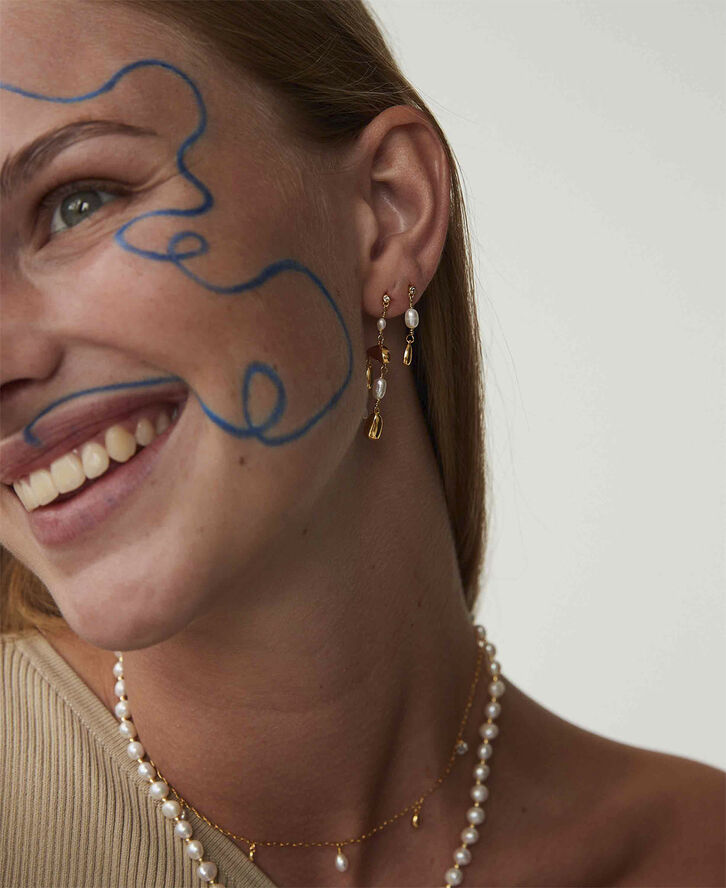 Pebble petite øreringe